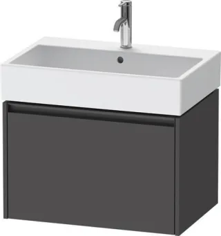 Duravit Ketho.2 Waschtischunterbau wandhängend Graphit Matt 684x460x440 mm - K25076049490000 K25076049490000
