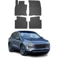 OMAC Auto-Fußmatten für Ford Kuga 2019-2025 Gummimatten Schwarz (4 St), für Ford Kuga 2019-2025 Ford Kuga 2019-2025, Antirutsch,Wasserfest,Einfache Installation