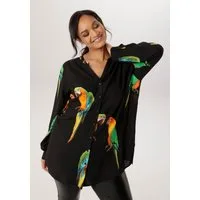 Aniston PLUS Longbluse Mit ausgefallenen Papgeien Druck