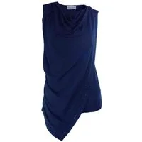 Passioni Tanktop mit Drapiertem Vorderteil und Subtilen Strasssteinen