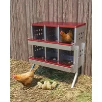 GarveeMore Hühnerstall Nestboxen für Hühner - 6-Loch Metall Hühner Nestboxen für das Legen