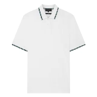 Ted Baker Ss Polohemd Mit Jacquard-jacquardmuster, Weiß