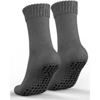 MEDOLY ABS-Socken Stoppersocken mit Wolle (2 Paar) Thermo Wintersocken für Damen & Herren mit Vollfrottee