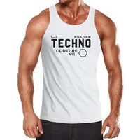 Neverless Tanktop Techno Tank-Top Herren Muskelshirt Muscle Shirt Neverless® mit Print