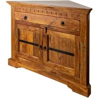 Massivmoebel24 Kommode OXFORD (Massivholz), Eckkommode Akazie 107x54x80 honig  lackiert OXFORD #0505
