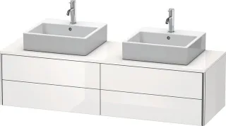 Duravit XSquare Konsolenwaschtischunterbau wandhängend Weiß Hochglanz 1600x548x400 mm - XS4917B8585 XS4917B8585
