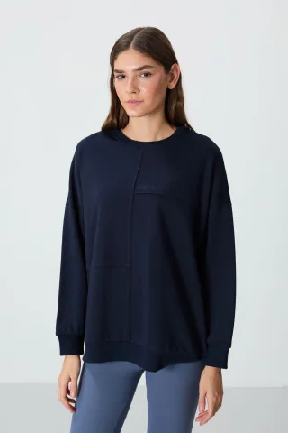 Übergroßer Rundhals-Sweatshirt