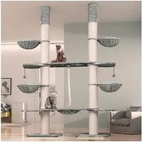 Happypet Kratzbaum, Verbindungs-Set mit Liegemulde Ideal zur Erweiterung von Kratzbäumen
