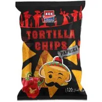 XOX Knabberei, XOX Tortilla Chips Paprika Maischips mit Paprikagewürz Packung 120g