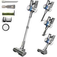 INSE Bodenstaubsauger S9X 400W&45kPa, Dreifarbiger Ring, LED-Display, abnehmbare Akku, 400 W, beutellos, 4 Saugmodi,55Min. Laufzeit, Anti-Tangle-Bürste,rotierender Bürstenkopf