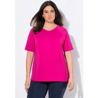 Ulla Popken T-Shirt T-Shirt V-Ausschnitt Halbarm