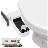 AURIVION Bidet-Einsatz Bidet-Aufsatz für Toilettensitz mit Doppeldüsen & Wasserdruck, Set, 2-tlg., Kaltwasser, für ältere Menschen, Kinder, Schwangere usw., WC Bidetaufsatz mit Regalhaken, einstellbar & hygienisch