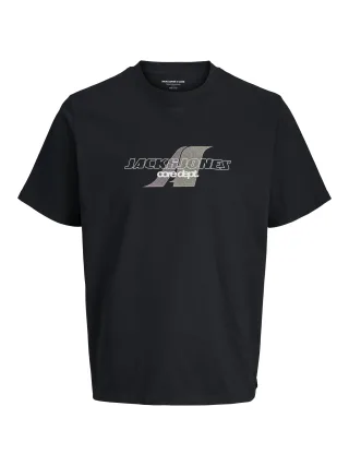JACK&JONES - JCOTIER FRONT PRINT TEE SS CN SN MNI black - Gr. - 116