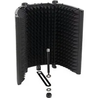 Pronomic Mikrofon-Halterung MP-80F Micscreen Schwarz - Ideal für Studio/Podcast & 2 Klappgelenke, (bis 0 Zoll, verhindert unerwünschte Schallreflektionen oder Echos)
