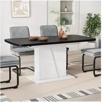 Vicco Esstisch Fenaro, Weiß/Schwarz, 120 x 80 cm ausziehbar (1-St)