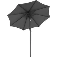 SONGMICS Sonnenschirm, UPF 50+, mit Kurbel, beidseitig um 30° knickbar, ∅200cm, ohne Ständer