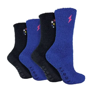 4er Pack Damen Fleece Thermo Haussocken für ultimativen Komfort