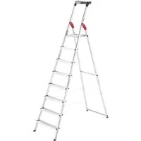 Hailo Stehleiter L60 StandardLine, Alu-Sicherheits-Stehleiter 8 Stufen