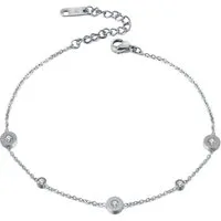 Kim Johanson Fußkette Timeless (1-tlg), mit Zirkonia aus Edelstahl