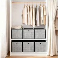 Sekey Aufbewahrungsbox Kinderzimmerregal aus Vliesstoff mit Griff – faltbare Stoffboxen, Faltbox Organizer für Kleidung Aufbewahrungsboxe für Schrank und Regal