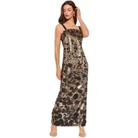 LIPSY Maxikleid Lipsy Premium Maxikleid mit Pailletten, Regular (1-tlg)
