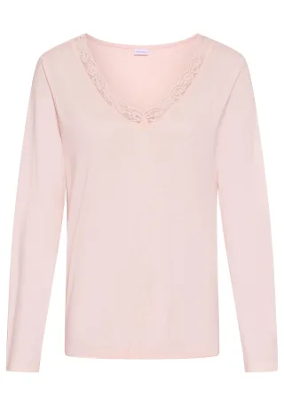 LASCANA LAS Longsleeve Pretty Lace rose - Gr. - 38