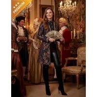 Wilbers Kostüm Barockjacke Damen Blau Luxus bestickt