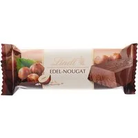 LINDT Schokolade, Lindt Edel Nougat Riegel mit frisch gerösteten Haselnüssen 50g