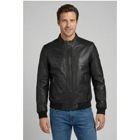 Mauritius Lederjacke MMGoran mit Stehkragen, Reißverschluss, Strickbündchen