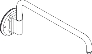 Hansgrohe Brausearm Axor Front Kopfbrause chrom, 92194000 92194000