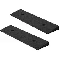 BAYLI Auffahrrampe 2er Set - Auffahrrampe 49x13x3 cm, Bordsteinrampe, Auffahrkeil