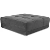 luma-home Polsterhocker 15175 (XXL-Hocker B120/H120/T39 cm mit Federkernpolsterung, passend zum Big-Sofa), Cordstoff Dunkelgrau