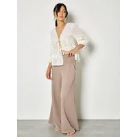 Apricot Palazzohose Weite Hose mit Struktur