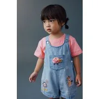 Next Playsuit Denim-Latzhose und T-Shirt im Set, Marienkäfer (2-tlg)