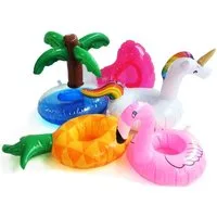 FELIXLEO Aufblasbares Bällebad Mini Aufblasbarer Pool Getränkehalter, Flamingo Einhorn Design .