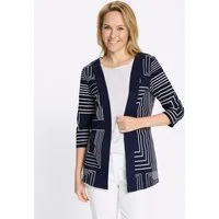 Sieh an! Shirtjacke Long-Shirtjacke 3/4-Arm