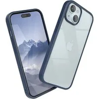 EAZY CASE Handyhülle Bumper Case für Apple iPhone 15 6,1 Zoll, Handyhülle Dünn mit Kameraschutz Hybrid Handyhülle Rand Nacht Blau