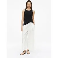 s.Oliver Culotte Hose Leichte Culotte aus Popeline mit Falten