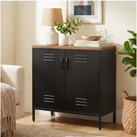 HOMCOM Sideboard Industrieller Aktenschrank mit 2 Türen (Set, 1 St., 1), verstellbarer Einlegeboden, 12 cm Bodenfreiheit