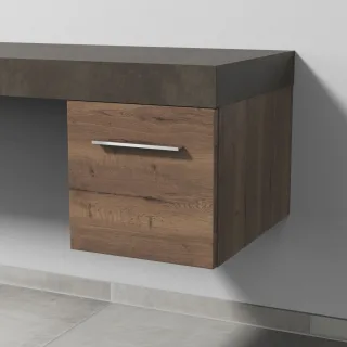 Sanipa Anbau-/Solitärschrank 2morrow (G2230) 340x350x520 Eiche-Tabak G223050