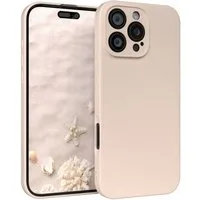EAZY CASE Handyhülle für Apple iPhone 16 Pro Max Hülle Silikon 6,9 Zoll, Bumper Case Matt Slimcover Silikonschutzhülle elastisch Taupe / Beige