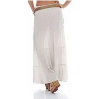malito more than fashion Sommerrock malito Damen Maxi Rock mit Strickmuster, langer Rock mit Gürtel, luftiger Maxirock