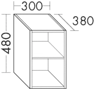 Burgbad Unterschrank System 30 Preisgruppe 4 Sana 480x300x380 Eiche Tabak, WVIQ030F6333 WVIQ030F6333
