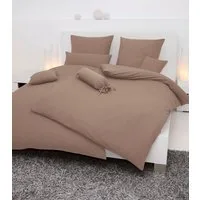 Janine Bettwäsche PIANO 0125 31, Seersucker 100% Baumwolle, uni, bügelfrei, Soft-Seersucker, 2 teilig, Markenreißverschluss, feinfädige Qualität, gekämmte Mako-Garne