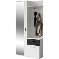 byLIVING Kompaktgarderobe Jakob mit großem Spiegel und Ablage, Breite 97 cm