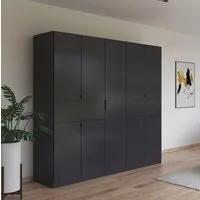 rauch Drehtürenschrank Kleiderschrank Schrank Garderobe Wäscheschrank TICAO (Schubladen in der Höhe variabel positionierbar) mit 2 geräumigen Schubladen, viel Stauraum MADE IN GERMANY
