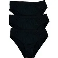 Toker Collection® Bikinislip Damen Bikini Sportslip schwarz oder weiß (Packung, 3er-Pack) Sport Label