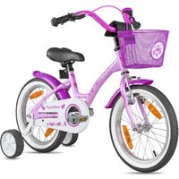 PROMETHEUS BICYCLES Kinderfahrrad HAWK 16 Zoll ab 5 Jahre, 1 Gang, Junge Mädchen Fahrrad Kinder mit Rücktrittbremse Stützräder