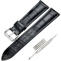 Sunicol Uhrenarmband Watch Strap,Genuine Leather, 16 - 24mm,Stainless Steel Pin Clasp, Replacement Straps for Tissot, Longines, IWC, Rolex Watch