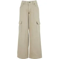 URBAN CLASSICS Cargohose Urban Classics Damen Ladies Low Waist Cargo Pants (1-tlg)